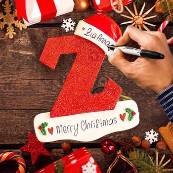  Творчески направи си САМ Коледна Украса на коледната Елха Писмо Висулка 26 Букви весела Коледа DecorFor Home 2023 Навидад Kerst Натал Noel Нова Година