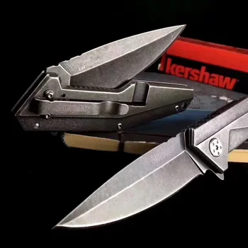  Набор от Kershaw 1318KITX Starter Series, Разкриваща се С Помощта на Нож Blackwash Flipper От Цельнометаллической Външна Сгъваем Джобен EDC Мультитул