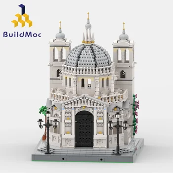  BuildMoc Известния Дворец На Санта Мария Дела Салуте, Набор От Градивни Елементи, Облицована Заключване, Тухли, Играчки, Детски Подаръци За Рожден Ден И Коледа