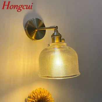  Hongcui Nordic Месинг, С Монтиран На Стената Лампа В Помещението Дневна Нощна Лампа За Спални Модерен Хотелски Коридор, С Монтиран На Стената Лампа За Антре