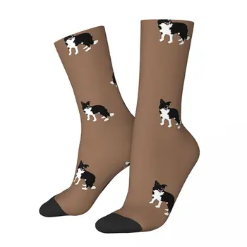  Чорапи за застояла кучета collie, спортни чорапи с 3D принтом за момчета и момичета до средата на прасците