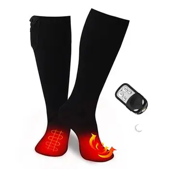  Чорапи с подгряване, миещи Термоноски с дистанционно управление, Пере Чорапи с електрически нагревател, Чорапи с батерии, топъл с 3 нагревателни елементи