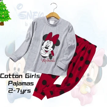  От 2 до 7 години Нови Детски Пижамные комплекти Four Seasons, Пижама с Шарките на Мини, Пижама За момиченца, Нощен Облекло За сън, Домашно облекло