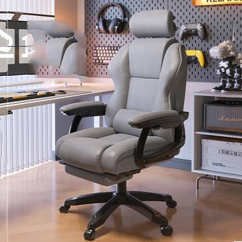  Луксозно Масажно офис стол От естествена кожа геймър, Завъртане на възглавница, Еластичен клип на Игралното стол, Мобилна Професионална мебели Silla Plegable