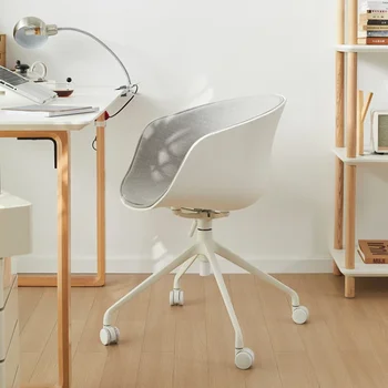  Офис стол Удобно за дълъг сядане Скандинавски въртящо се на стол С регулируема модерен прости шкивом Подемни стол за домашен компютър