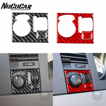  За Dodge durango 2004-2007 Инструмент от въглеродни влакна, панел, регулиране на фаровете, Аксесоари за интериора на колата, декоративни стикери