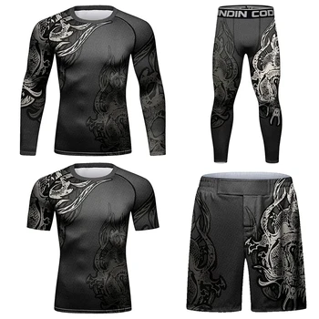  Тениска MMA jiu jitsu rashguard grappling venum mma camiseta ensemble mma мъжки панталони със защита от акне