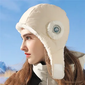  2023 Pilot зимна шапка Градинска руска шапка Дамски модни топла зимна шапка Плюш и дебели издръжливи велосипедни шапки от изкуствена кожа