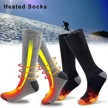  Чорапи с електрически нагревател, зимни Топли Термозаряжаемые Електрически чорапи с контрол на температурата, се захранва от батерия 2200 mah За
