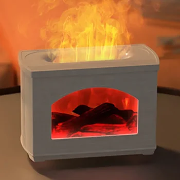  Овлажнител За Въздух С Ефект На Пламъка Електрически Ароматни Дифузор Имитация На Камина Овлажнители За Ароматерапия Спрей За Мъгла За Пречистване На Въздуха