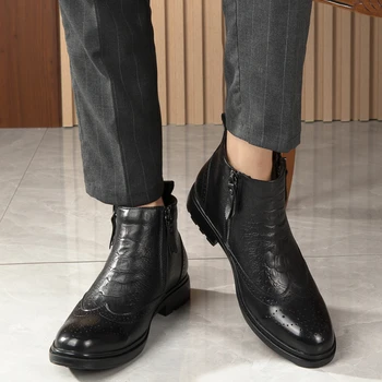  Мъжки обувки 2023, Модни Мъжки обувки за шиене, Топла разпродажба, Нови обикновен мъжки Кожени Ежедневни дишащи обувки Zapatos De Hombre