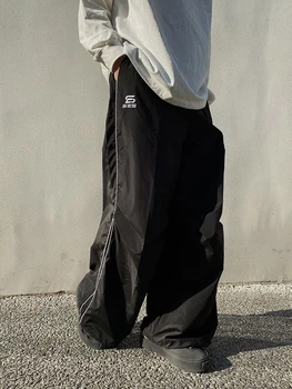  Zoki Bf, панталони-карго с буквенной бродерия в стил Харадзюку, дамски градинска дрехи, ежедневни панталони в стил пънк оверсайз с висока талия, панталони в стила на Американския хип-хоп