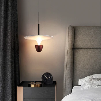  Led окачен лампа, бял и черен тавана лампа, регулируема по височина подвесное осветление за масата за хранене, хол, спалня