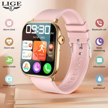  LIGE 2024 Смарт часовници Дамски Bluetooth Покана Smartwatch Часовник Дамски Ръчен Часовник Следят Температурата на Тялото, Нивото на Кислород В кръвта, Сърдечната Честота
