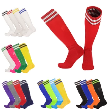  Чорапи с дълга тръба, дебели кърпи, футболна подметка, нескользящие мъжки чорапи, Спортни спортни шарени футболни компресия чорапи за деца и възрастни