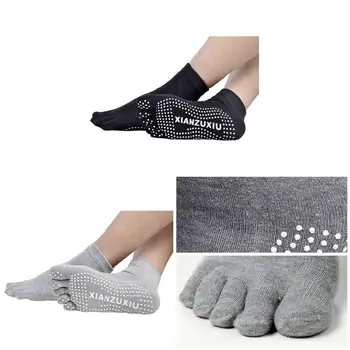  Мъжки памучни чорапи дишащи за йога, мини памучни чорапи, за да спортувате във фитнес залата