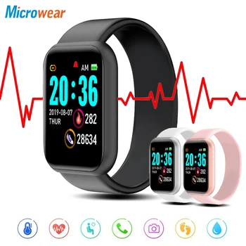  Умен гривна Y68 Умни часовници Мъжки Дамски Подарък Спортни Bluetooth гривна наблюдение на сърдечната честота, Кръвното налягане Фитнес тракер за Android и IOS