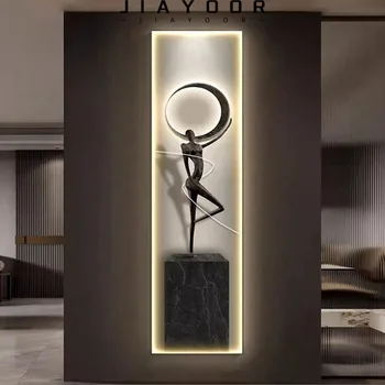  Модерна луксозна картина за украса на входа Абстрактна Фигура Подвесная картината в коридора Модел фаянс стенопис в стаята Advanced Sense