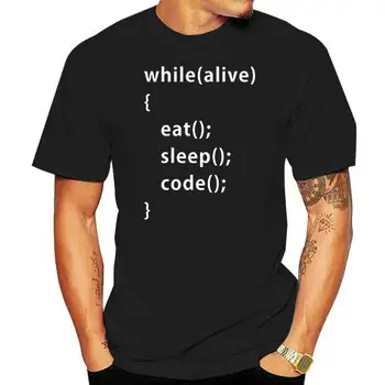  Мъжки t-shirt Компютърна програма за програмиране Eat Sleep Code Fashion ' s тениска новост тениска дамска