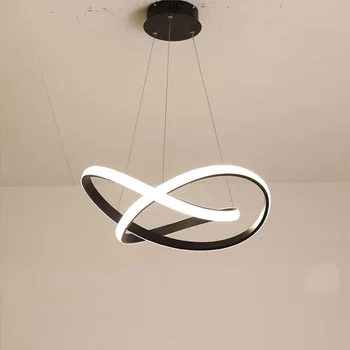  Вътрешно осветление на Обикновен Съвременен творчески Окачен лампа от алуминиево линия Окачен лампа за хранене-Индивидуално Потолочное Люстровое тела