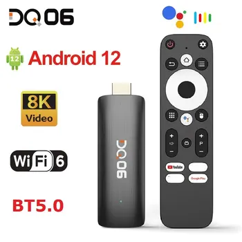  DQ06 ATV Mini TV Stick Android12 Allwinner H618 Четириядрен Процесор Cortex а a53 Подкрепа 8K Видео 4K Wifi6 БТ Глас Безжично на Smart TV Box