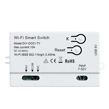  Sasha Wifi Smart Switch САМ Таймер 1CH 7-32 В USB 5 2,4 G Wifi Smartlife Модул за Автоматизация на Дома за Алекса Google Home IFTT