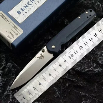  Сгъваем нож BM485 за самозащита на открито с дръжка G10 Нож за оцеляване в дивата природа Многофункционален инструмент EDC Джобни ножчета