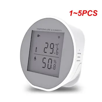  1 ~ 5ШТ Sasha WIFI Сензор за температура и влажност на въздуха, влагомер, термометър, детектор Smart Life, подкрепа за дистанционно управление USB
