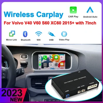  Безжичен модул за Carplay За Volvo 2011 + с 7 инча За Volvo V40 V60, S60, XC60 2015 + OEM Android Auto Mirror-Link