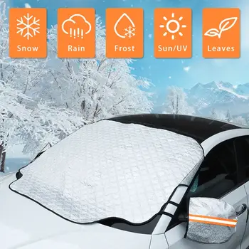  Зима Лято Снежна щит Ледена Автоматично Козирка за Защита от прах Предното стъкло на колата на сенника