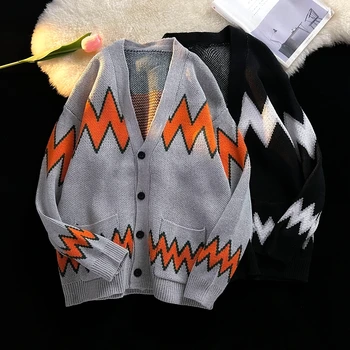  Оригинални Дизайнерски Мъжки вязаный жилетка 2023 г., Есенен пуловер с джобове, Благородна Проста ежедневни мъжки дрехи X17