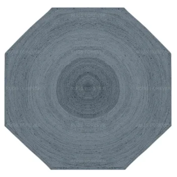  Грей Сплетен ръчно джутовый килимче за хола Осмоъгълни подложка за спални впечатлява със своя бохемски стил Килим