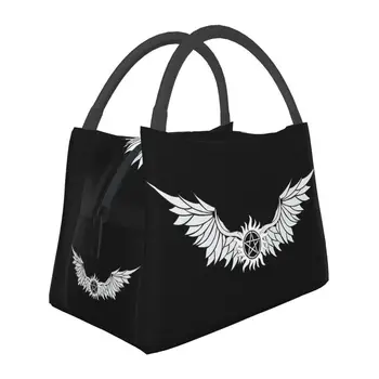  Изработена по поръчка чанта за обяд с логото на Supernatural Lucifer Wings, 