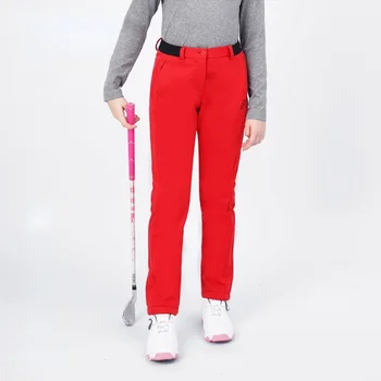  PGM Есенно-зимни Водоустойчив детски панталони за голф, плътни, запазването на топлина, Дълги панталони за момичета и момчета, плюс кадифени панталони за голф, Ветрозащитный KUZ110