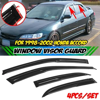  4x Защитно Отвор За Козирка на Страничните Прозорци на Автомобила Черен За За Honda Accord 1998-2002 Вятърни Дефлектори Прозорци Влагозащитен Дефлектор