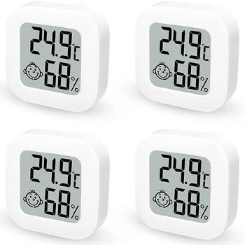  Комплект от 4-стайни термометри, мини-зададено измерване на влажността с контрол на температурата и на влажността