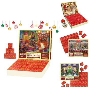  SWEETHOME 1008 Бр Коледен Адвент-Календар Коледа Jigsaw Puzzle 24 Деня за Обратно Броене Календар За Коледни Подаръци Пълнител За Отглеждане