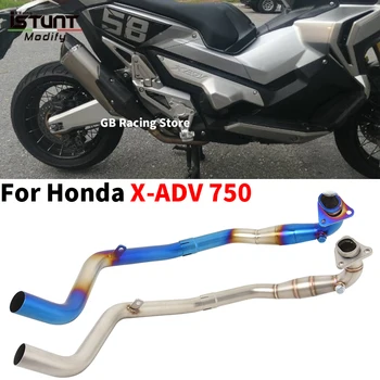  Слипоны За Honda X-ADV 750 X ADV750 XADV 750 Motorcross Изпускателна Предна Тръба Мотоциклетни Шалче за Промяна на Връзката на Тръби От Неръждаема Стомана