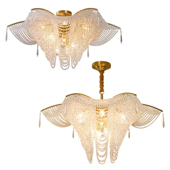  Луксозни висящи лампи Crystal Butterfly 2023, нови модерни дизайнерски led висящи лампи Блясък за тавана, начало декор за хола
