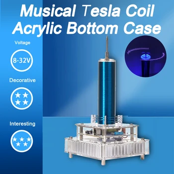  За динамиката на Tesla Coil, Bluetooth-съвместима музика, импулсен генератор на електрическа дъга с висока мощност, говорител на изкуствена мълния
