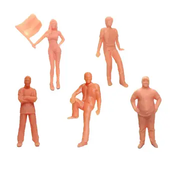  комплект от фигури на хора в мащаб 5x 1/64, реалистични миниатюрни фигури от смола, малки фигури на хора за хубава фигура на сцената на 