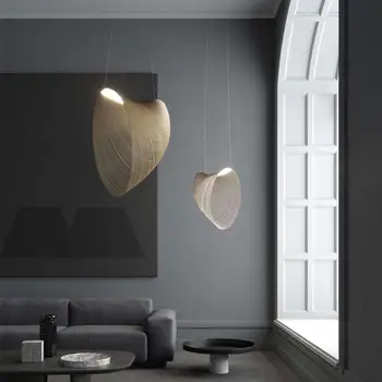  Полилей за трапезария Nordic wood art and quiet wind 2023 нов креативен дизайнерски постмодернистский окачен лампа за дневна