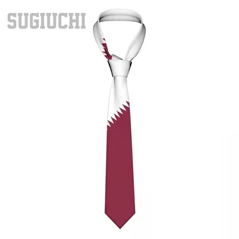  Емблемата на хартата на Катар, мъжки И Женски вратовръзки, ежедневни костюми с клетчатым вратовръзка, Оборудвана бизнес вратовръзка за сватбени партита, Gravatas