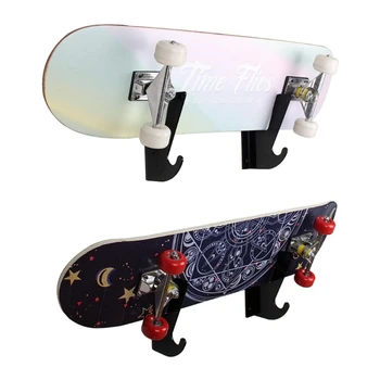  Акрилни стенни закачалки за скейтборд с куки Сигурно се показват Хоризонтално съхранение на нова