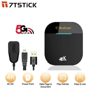  4K Mirascreen Безжичен HDMI-съвместим Miracast Airplay Smart Android Tv Stick 5G Wifi Дисплей-Приемник Mirrioring за Iphone PC