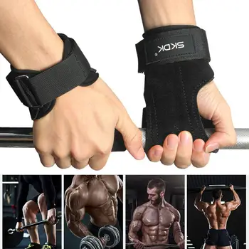  Ръчни Дръжки за фитнес зала за Защита на Ръцете От Телешка Кожа за Защита на Дланите За Тренировки по Вдигане на тежести Кръстосани Дръжки Обзавеждане Гимнастически Спортни Ръкавици Fi C9S4
