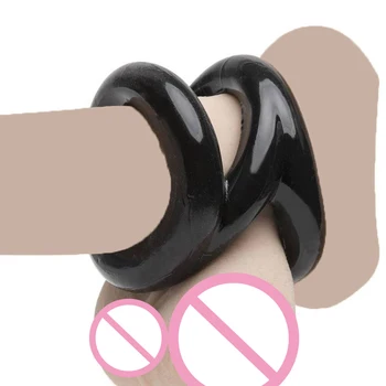  Мъжки петушиное пръстен Растяжитель за скротума Забавяне на Еякулацията Пръстен за Свързване на пениса Ерекция Множество секс-играчка за уголемяване на пениса за мъжете