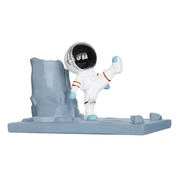  Статуетка на Космонавта Маса за Писалки Бюро с Поставка За Мобилни Телефони Мобилен Притежателя