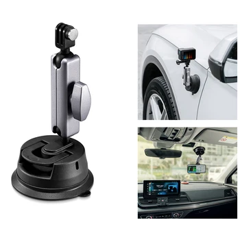  Авто скоба на присоске, поставка за камера и мобилен телефон, Регулируема, Стандартен адаптер за 1/4 Gopro Insta360, аксесоар за DJI Osmo