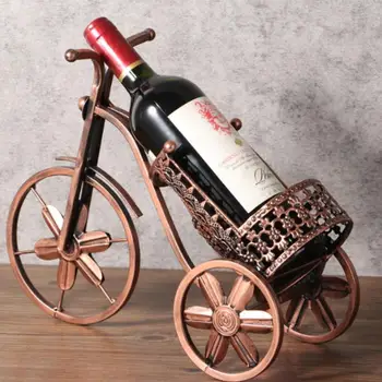  Педал в мазето Творчески вино багажник на триколки, с капацитет 6 бутилки от Метален арт декор Wheelie Добро вино Iron вино багажник триколки Deco